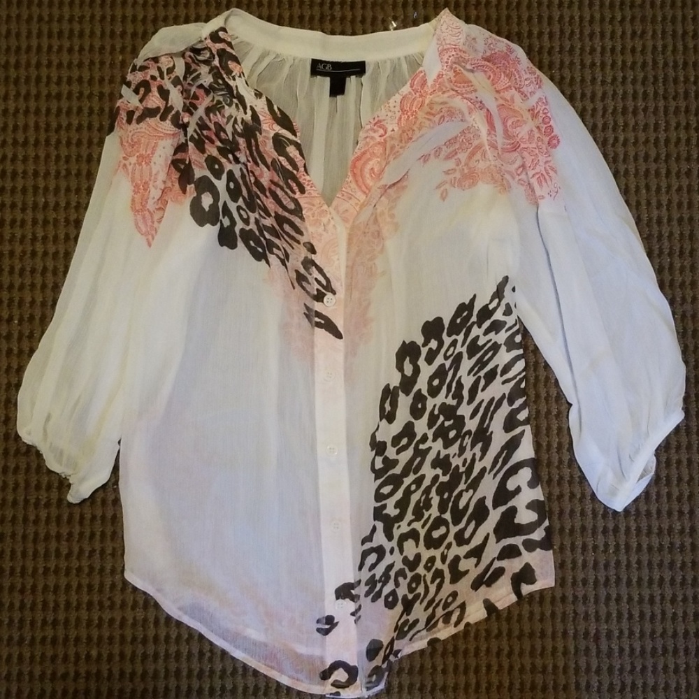 leopard print button down